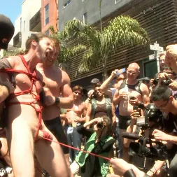 Mitch Vaughn in 'Kink Men' Bound hunk publicly tormented and gang fucked for his first Dore Alley (Thumbnail 18)
