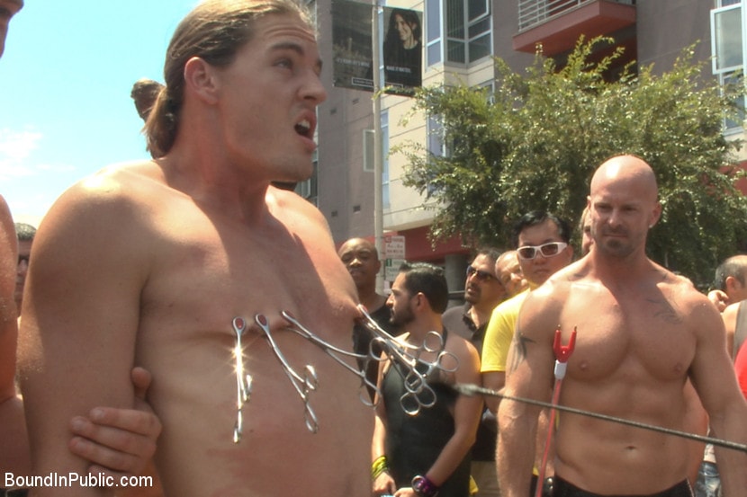 Kink Men 'Publicly humiliated, asshole zapped, and covered in strangers' cum' starring Mitch Vaughn (Photo 4)
