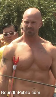 Kink Men 'Publicly humiliated, asshole zapped, and covered in strangers' cum' starring Mitch Vaughn (Photo 9)