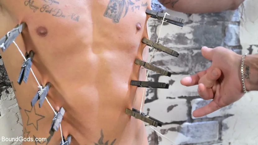 Kink Men 'Getting His: Michael DelRay Captures, Ties Up, and Fucks Nic Sahara Raw' starring Nic Sahara (Photo 9)