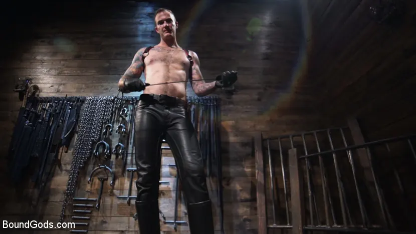 Kink Men 'Captive God Pierce Paris, Bound in Rope Bondage and Fucked by Hot Stud' starring Pierce Paris (Photo 1)