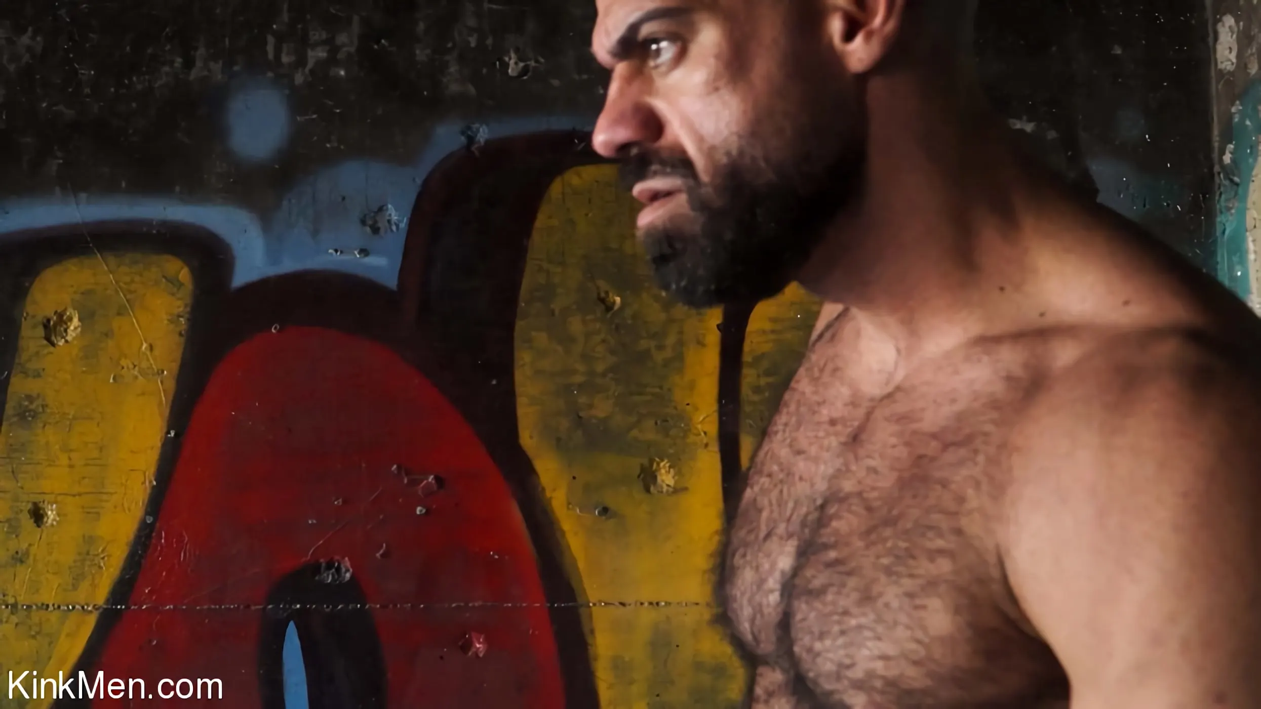 Kink Men 'Alone: Ricky Larkin Ties Up His Cock and Balls in an Abandoned Factory' starring Ricky Larkin (Photo 1)