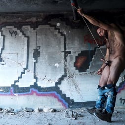 Ricky Larkin in 'Kink Men' Alone: Ricky Larkin Ties Up His Cock and Balls in an Abandoned Factory (Thumbnail 17)