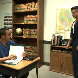 Rico Romero in 'Kink Men' Creepy handyman choke fucks an unwilling student in bondage (Thumbnail 7)