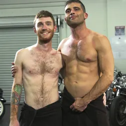 Seamus O'Reilly in 'Kink Men' Hot biker stud captures a hung ginger and mercilessly fucks his hole (Thumbnail 15)