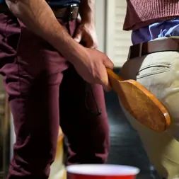 Sharok in 'Kink Men' Bound Initiation: Sharok Breaks in New Fraternity Pledge Zak Bishop (Thumbnail 2)