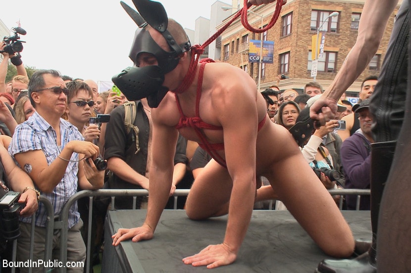 Kink Men 'Public Whore Doused with Piss on the Folsom Stage' starring Trenton Ducati (Photo 1)
