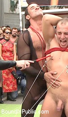 Kink Men 'Public Whore Doused with Piss on the Folsom Stage' starring Trenton Ducati (Photo 9)
