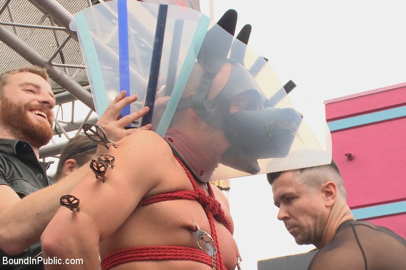 Kink Men 'Public Whore Doused with Piss on the Folsom Stage' starring Trenton Ducati (Photo 11)
