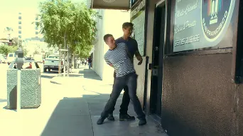Tristan Jaxx in 'Innocent man is taken into a porn shop and turned into a sex slave.'