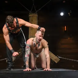 Vander Pulaski in 'Kink Men' TURTLE BOY: Buck Richards is fucked, flogged and bound in a metal cage and renamed Turtle Boy by Vander Pulaski (Thumbnail 1)