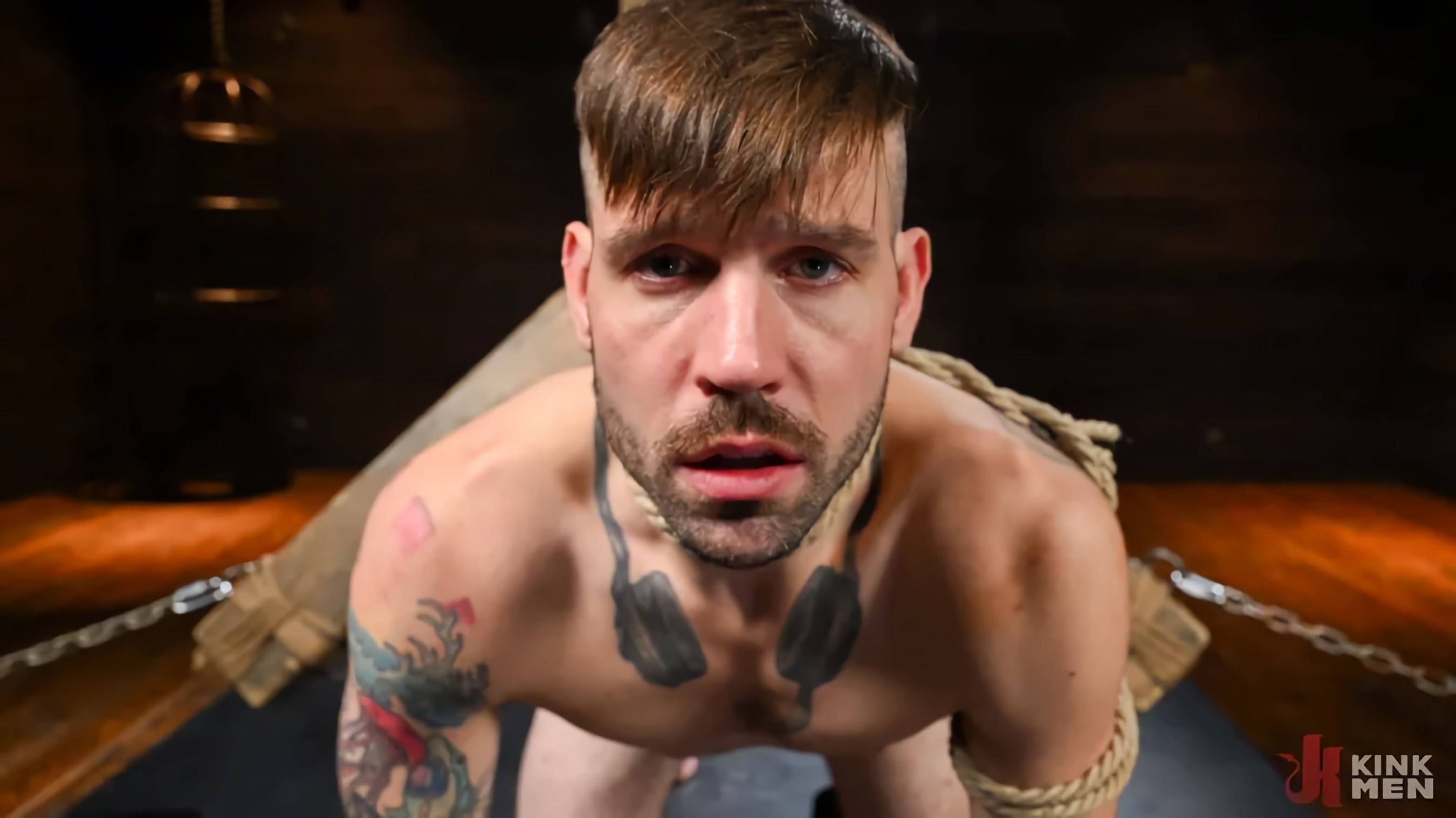 Kink Men 'TURTLE BOY: Buck Richards is fucked, flogged and bound in a metal cage and renamed Turtle Boy by Vander Pulaski' starring Vander Pulaski (Photo 2)