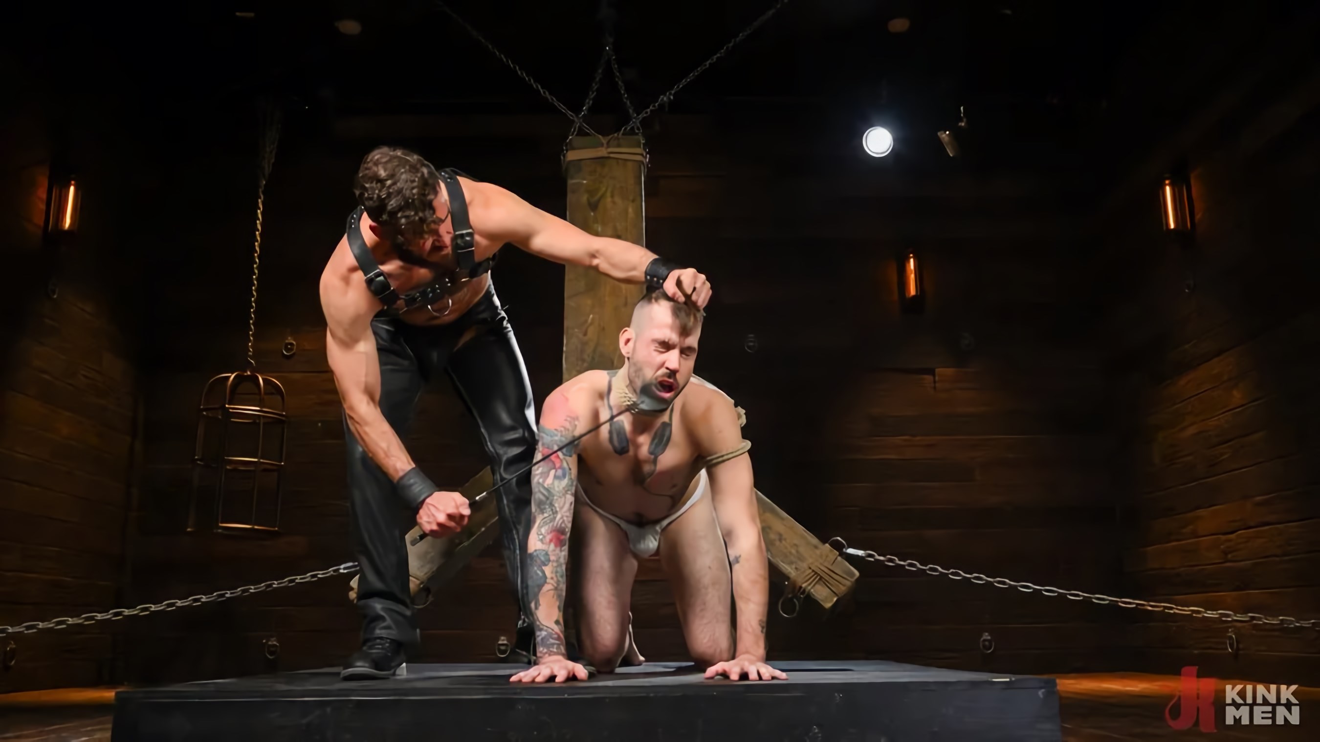 Kink Men 'TURTLE BOY: Buck Richards is fucked, flogged and bound in a metal cage and renamed Turtle Boy by Vander Pulaski' starring Vander Pulaski (Photo 3)