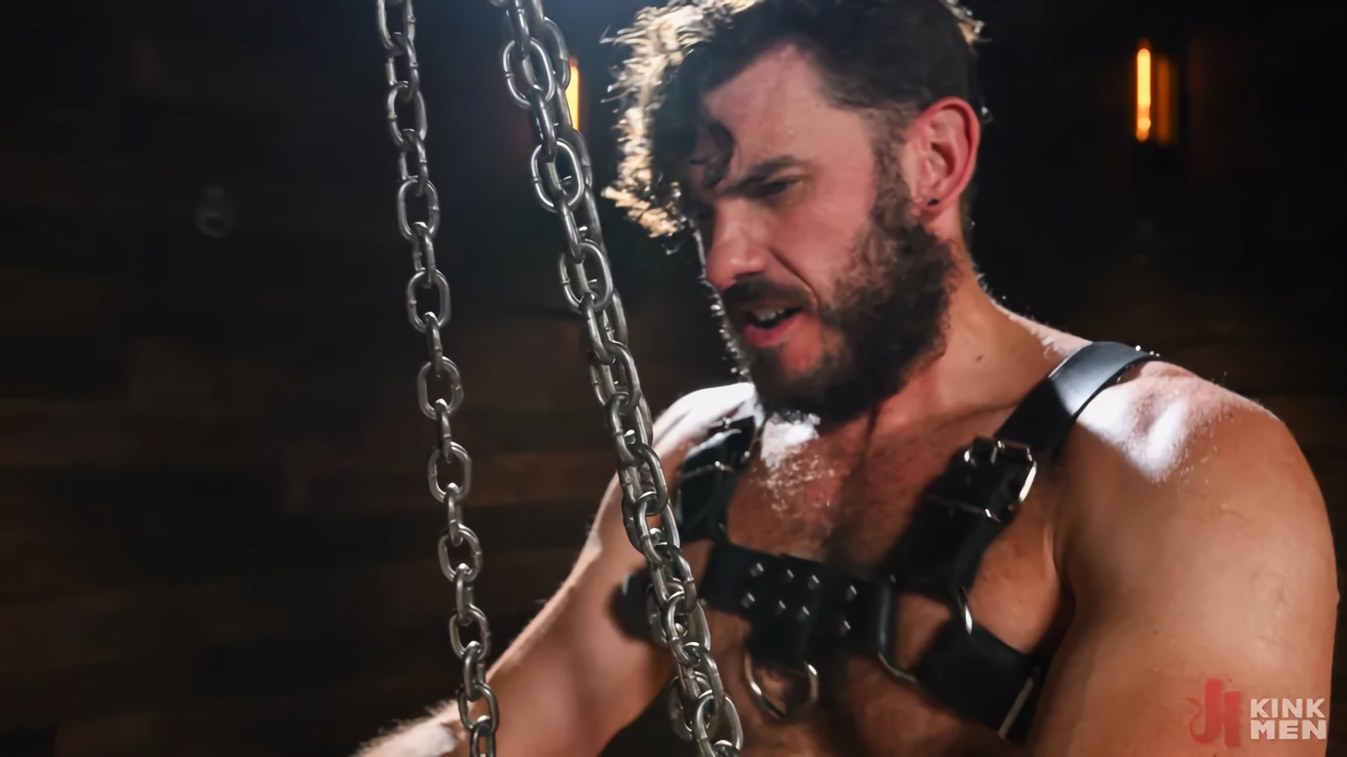Kink Men 'TURTLE BOY: Buck Richards is fucked, flogged and bound in a metal cage and renamed Turtle Boy by Vander Pulaski' starring Vander Pulaski (Photo 26)