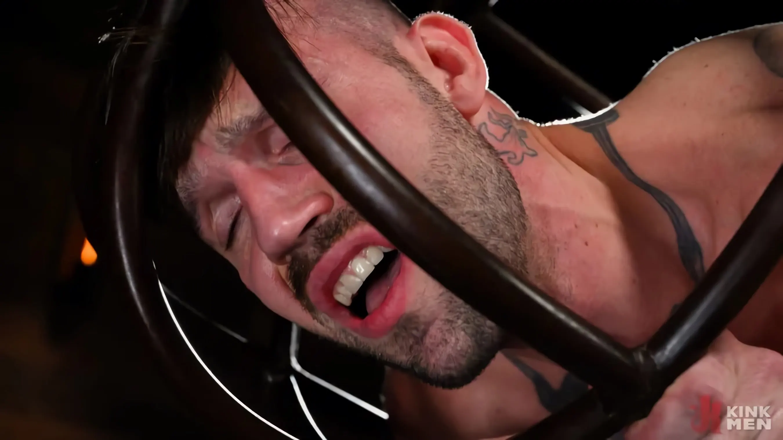 Kink Men 'TURTLE BOY: Buck Richards is fucked, flogged and bound in a metal cage and renamed Turtle Boy by Vander Pulaski' starring Vander Pulaski (Photo 28)