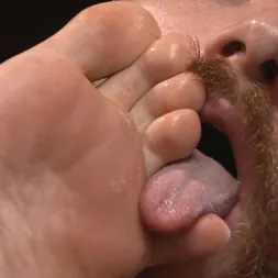 Wolf Hudson in 'Kink Men' Wolf Hudson's giant uncut cock gets tied up and relentlessly edged (Thumbnail 15)