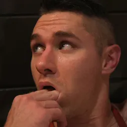 Zak Bishop in 'Kink Men' New to KinkMen, Zak Bishop Gets Sucked, Edged and Fisted Till He Blows (Thumbnail 19)